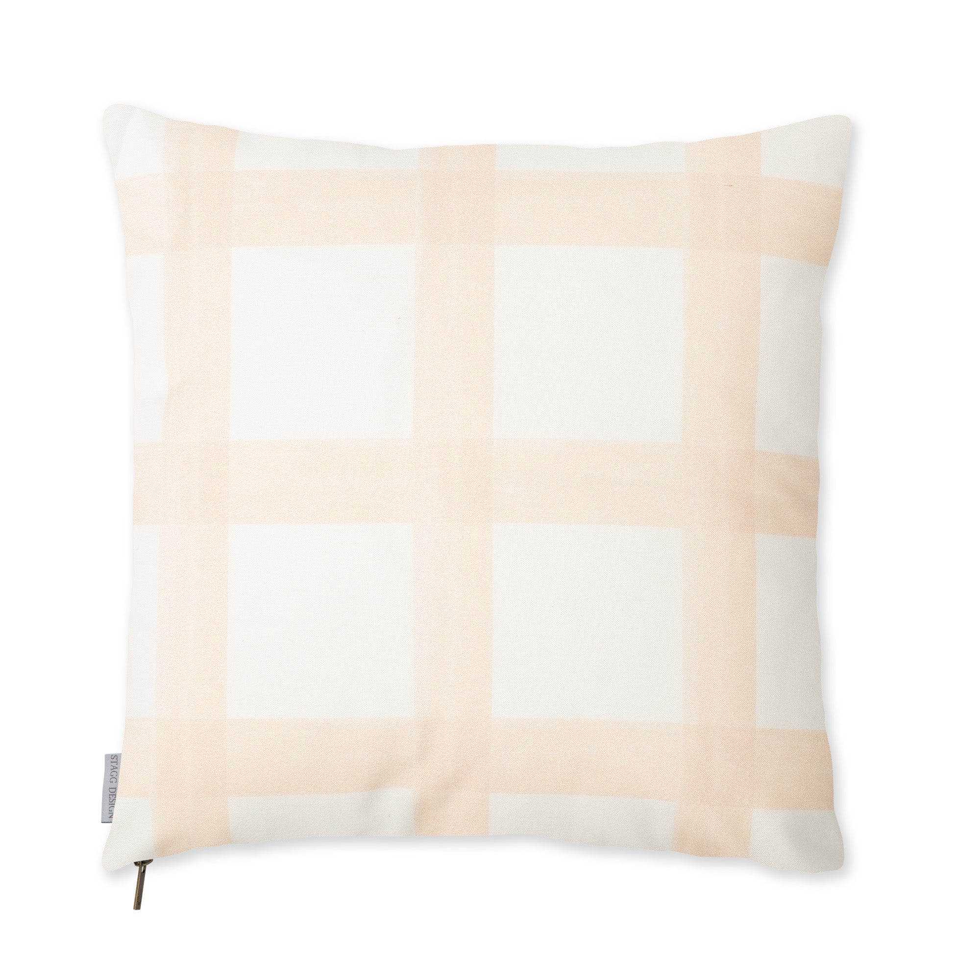 Brushstroke Plaid Pillow - Blush