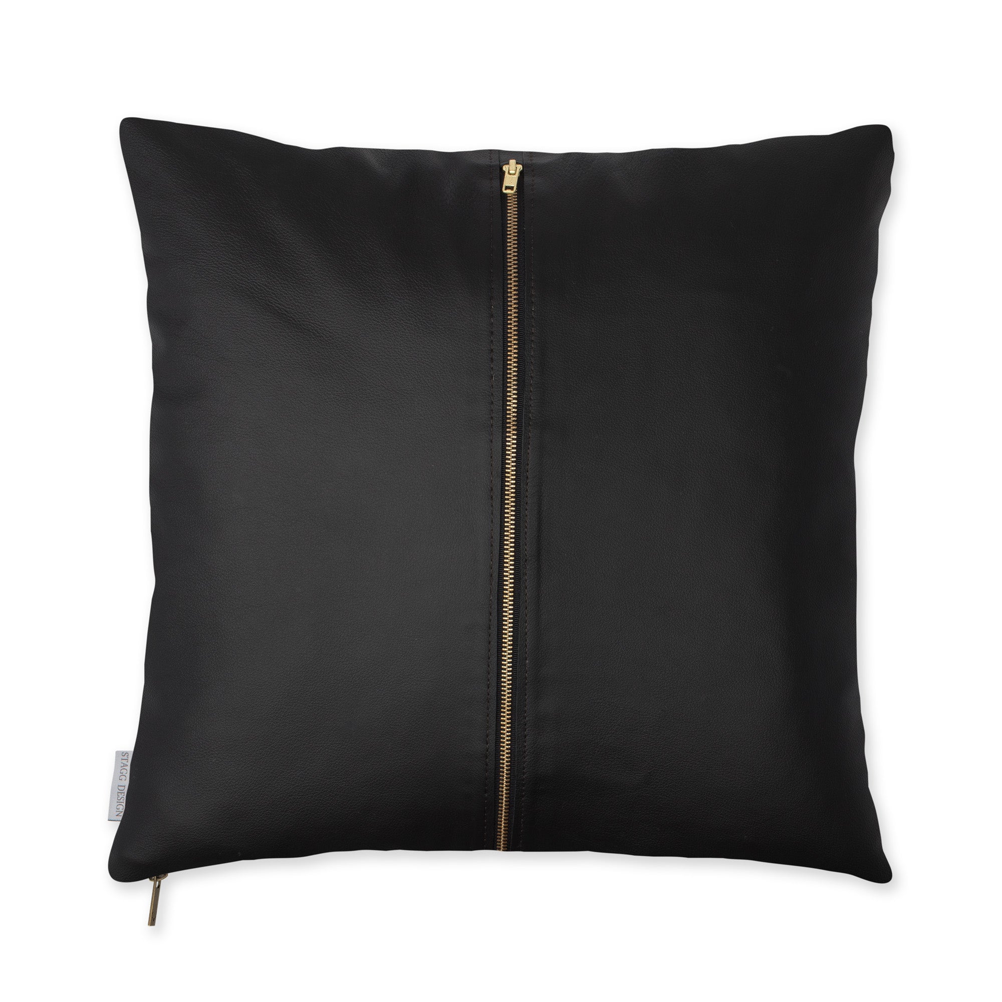 Signature Leather Pillow - Black