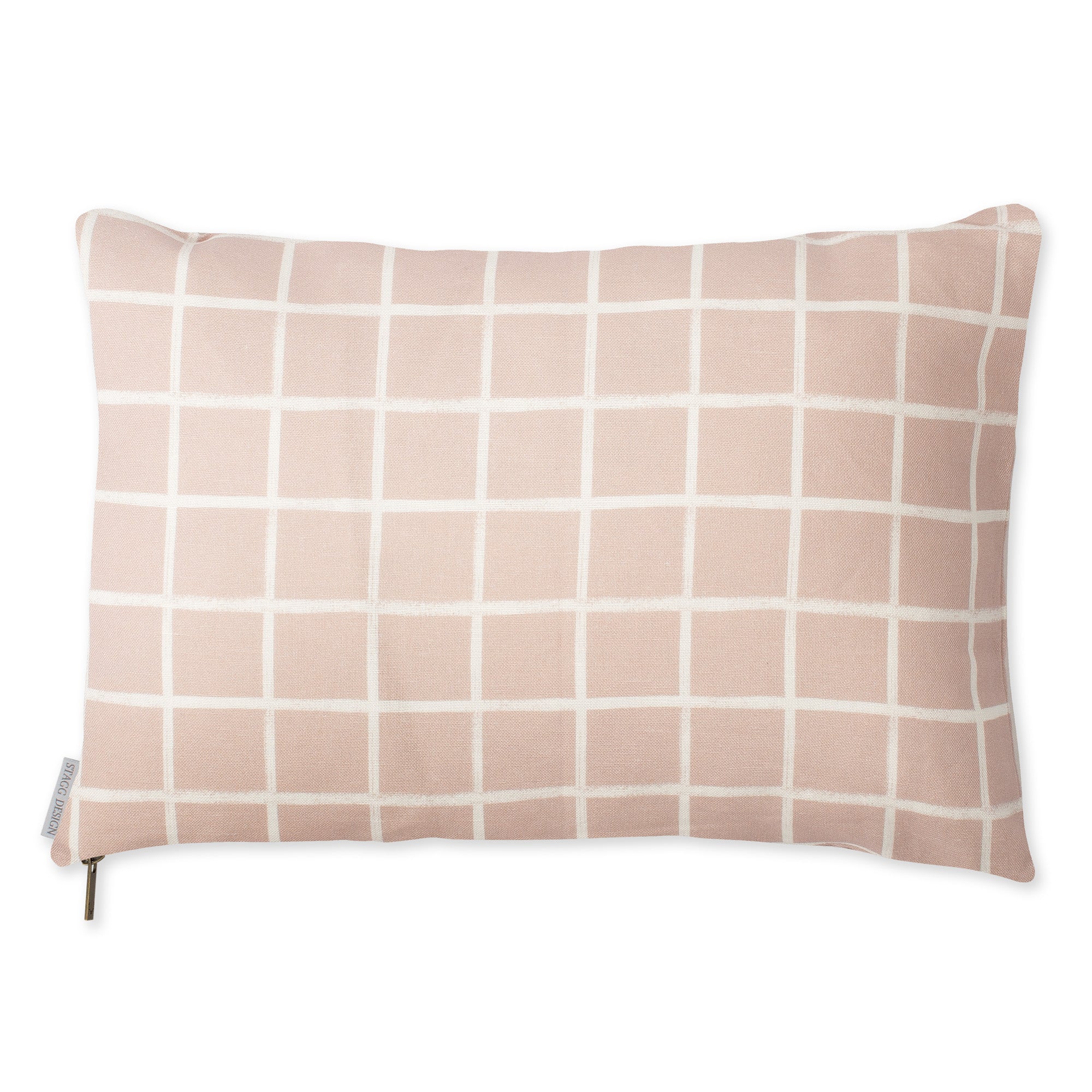 Chase Plaid Pillow - Dusty Pink