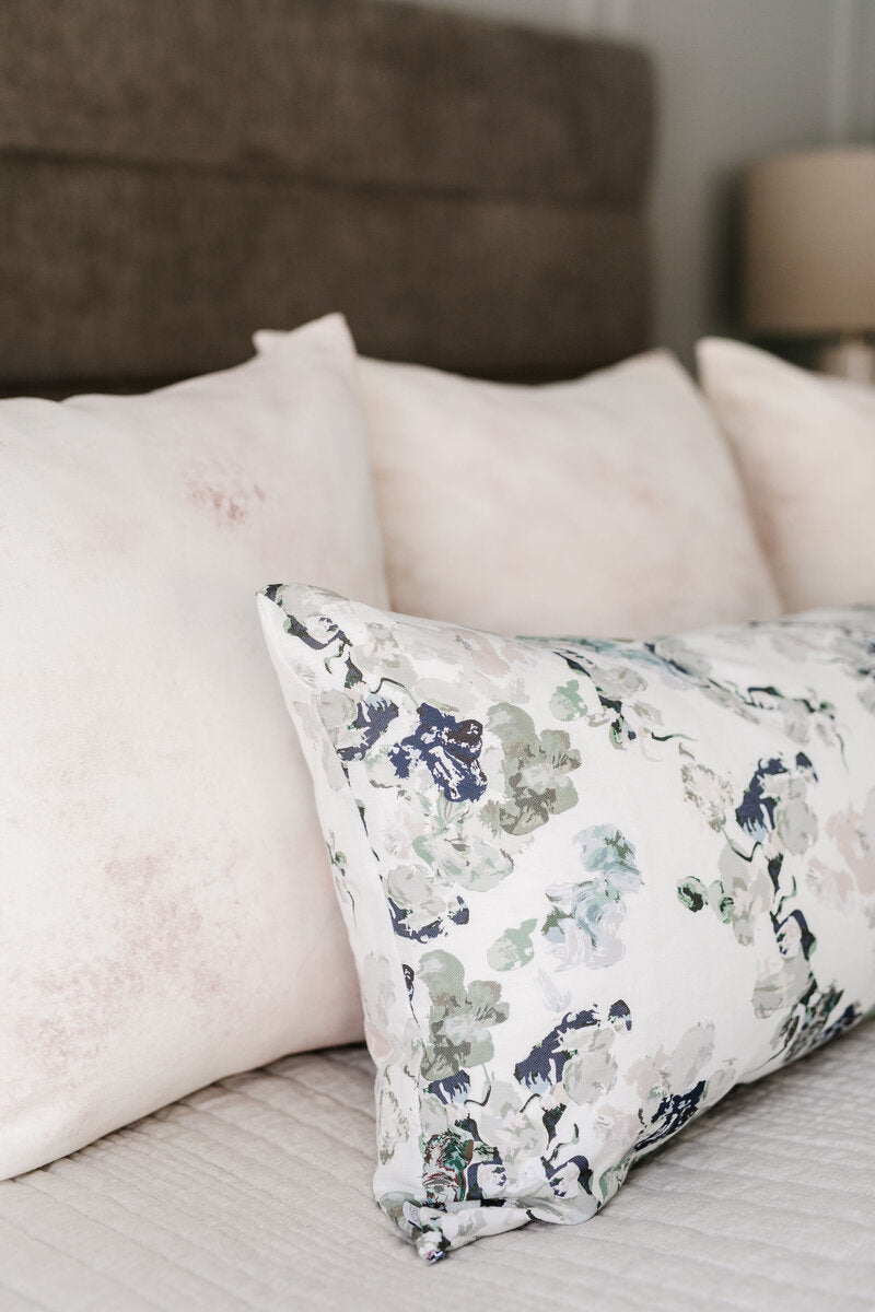 Anna Floral Pillow - Dusty Pink