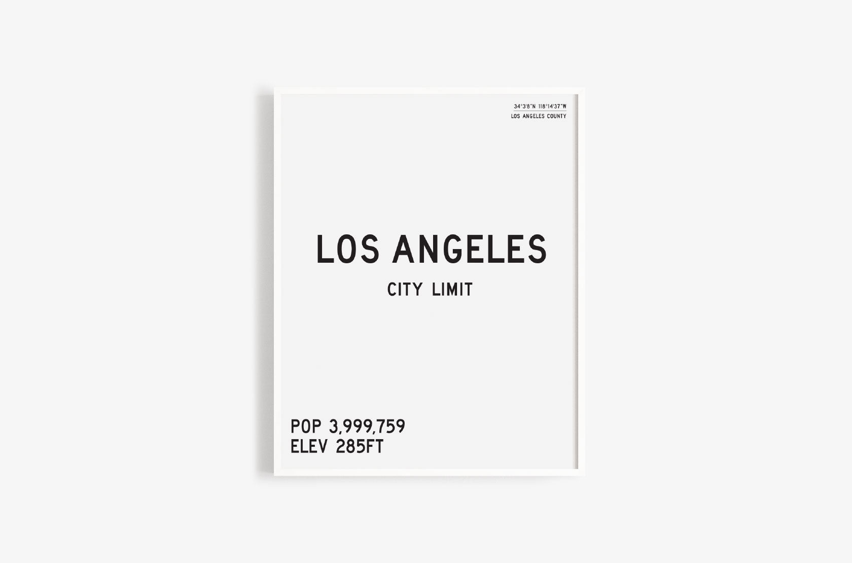 Los Angeles City Limits Art Print