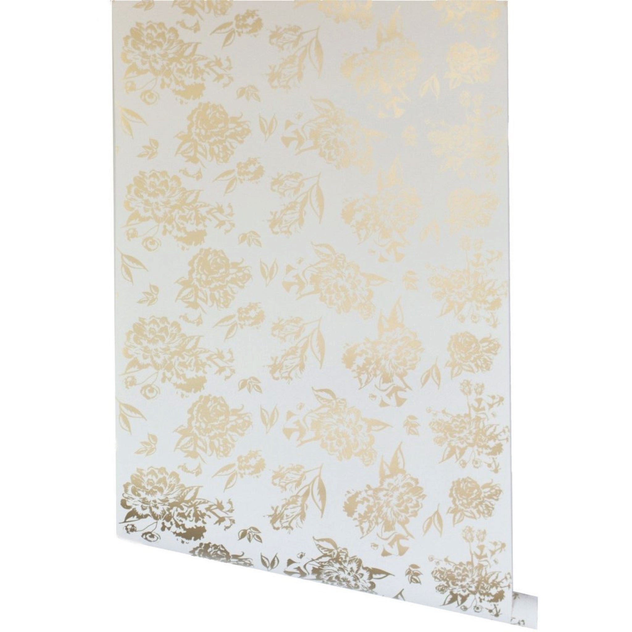 Vivienne Floral Wallpaper - Metallic Gold