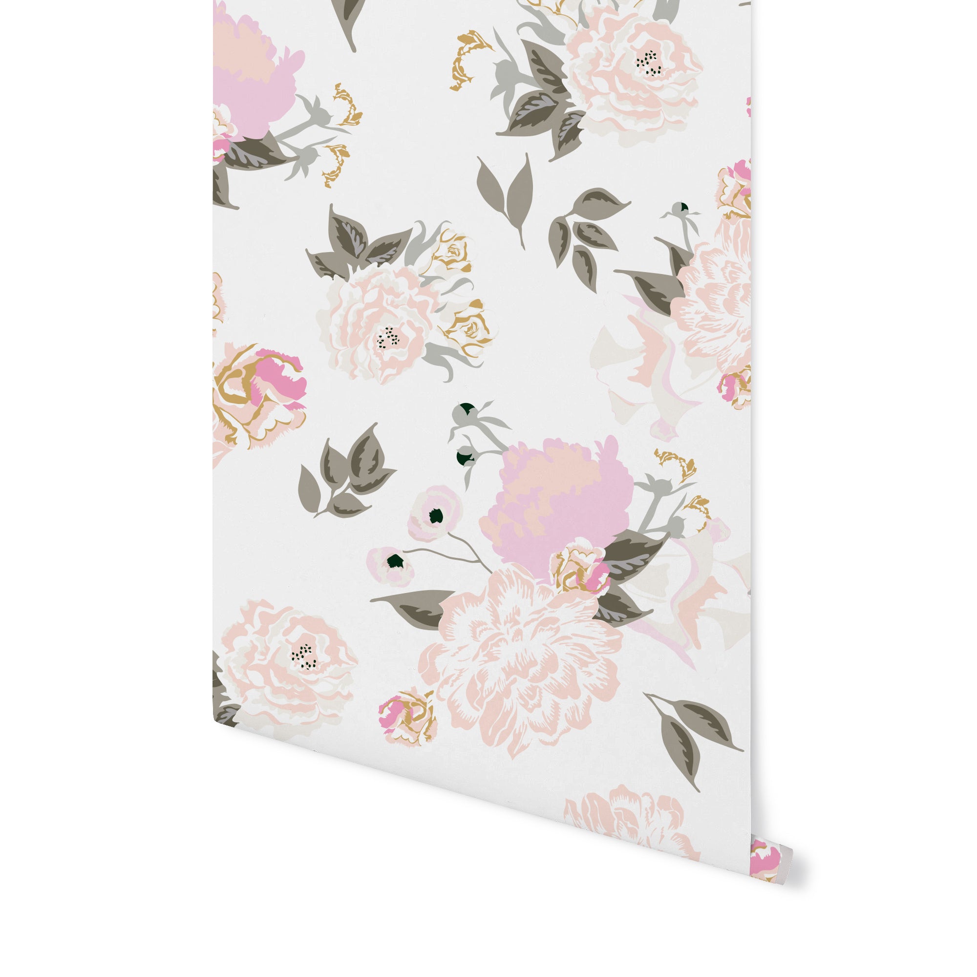 Vivienne Floral Wallpaper - Blush