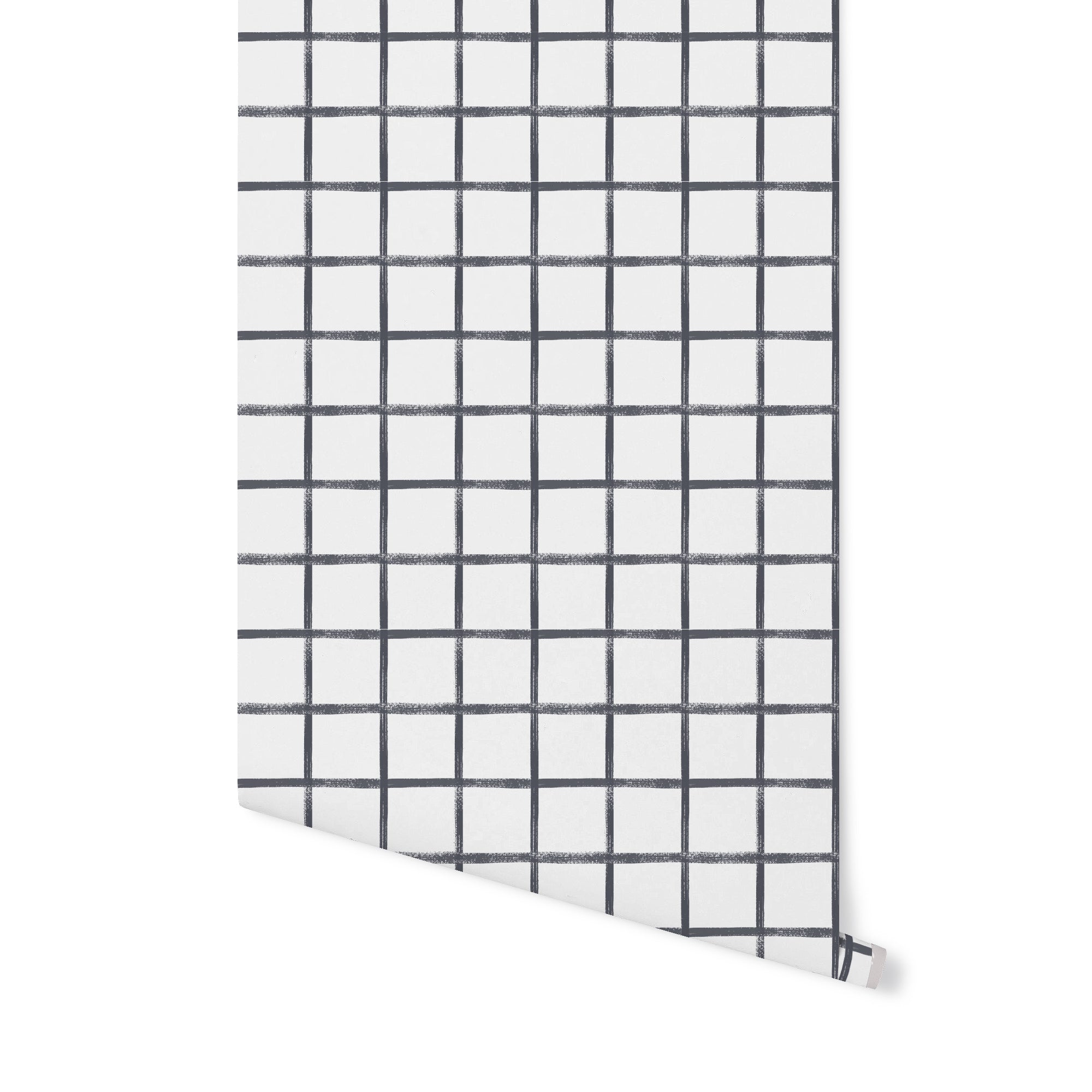 Chase Plaid Wallpaper - Charcoal