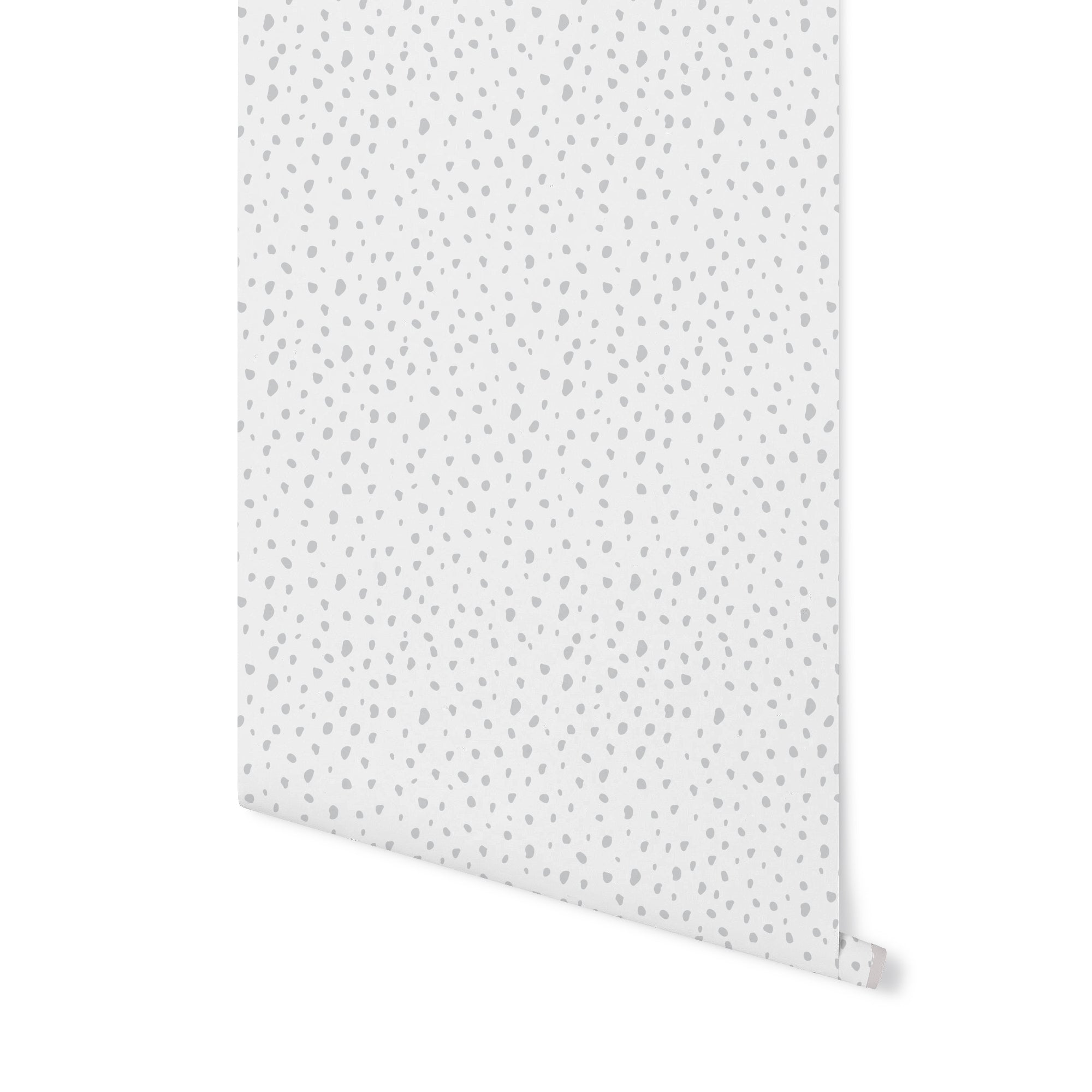 Modern Dot Wallpaper - Grey on White