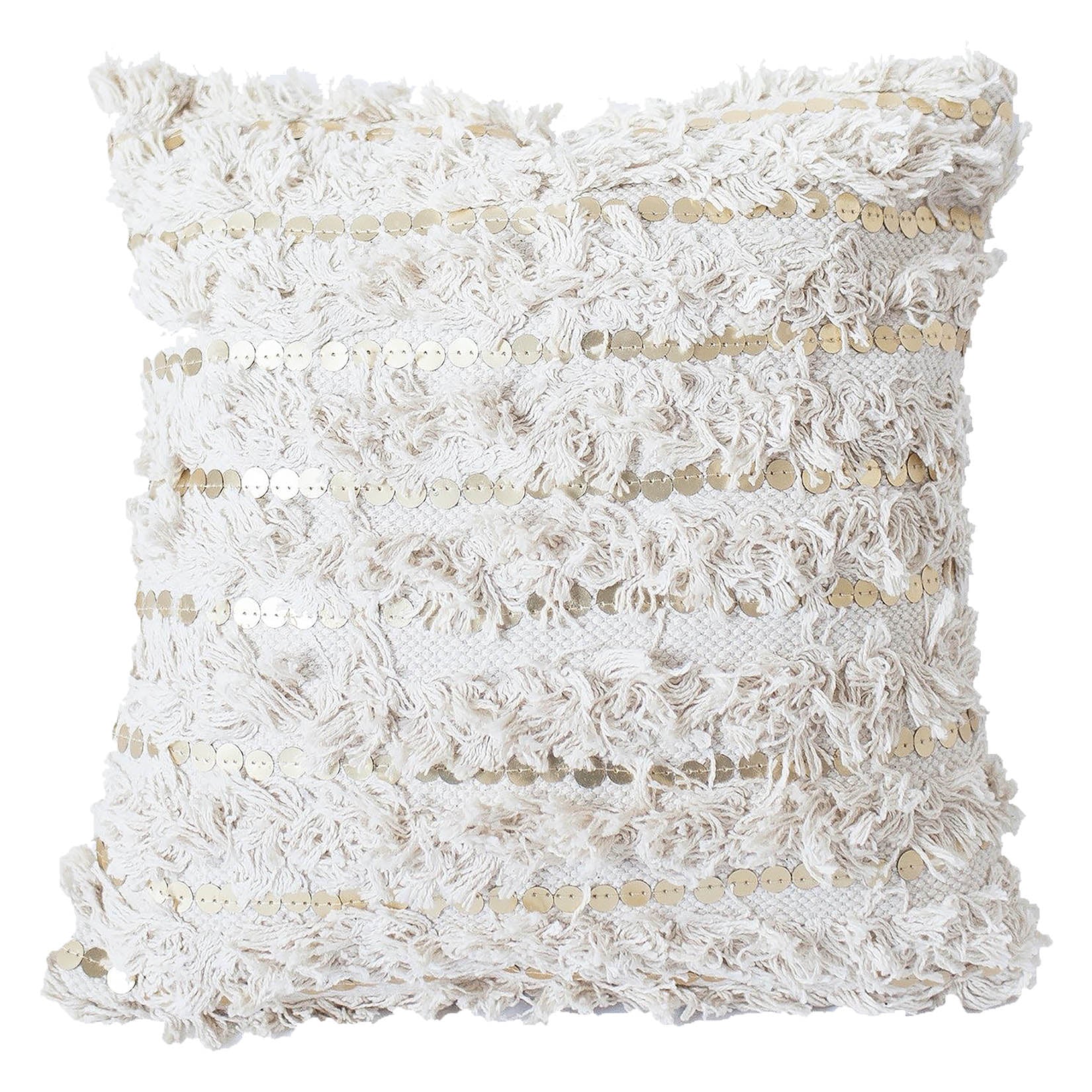 Sequin Fringe Pillow