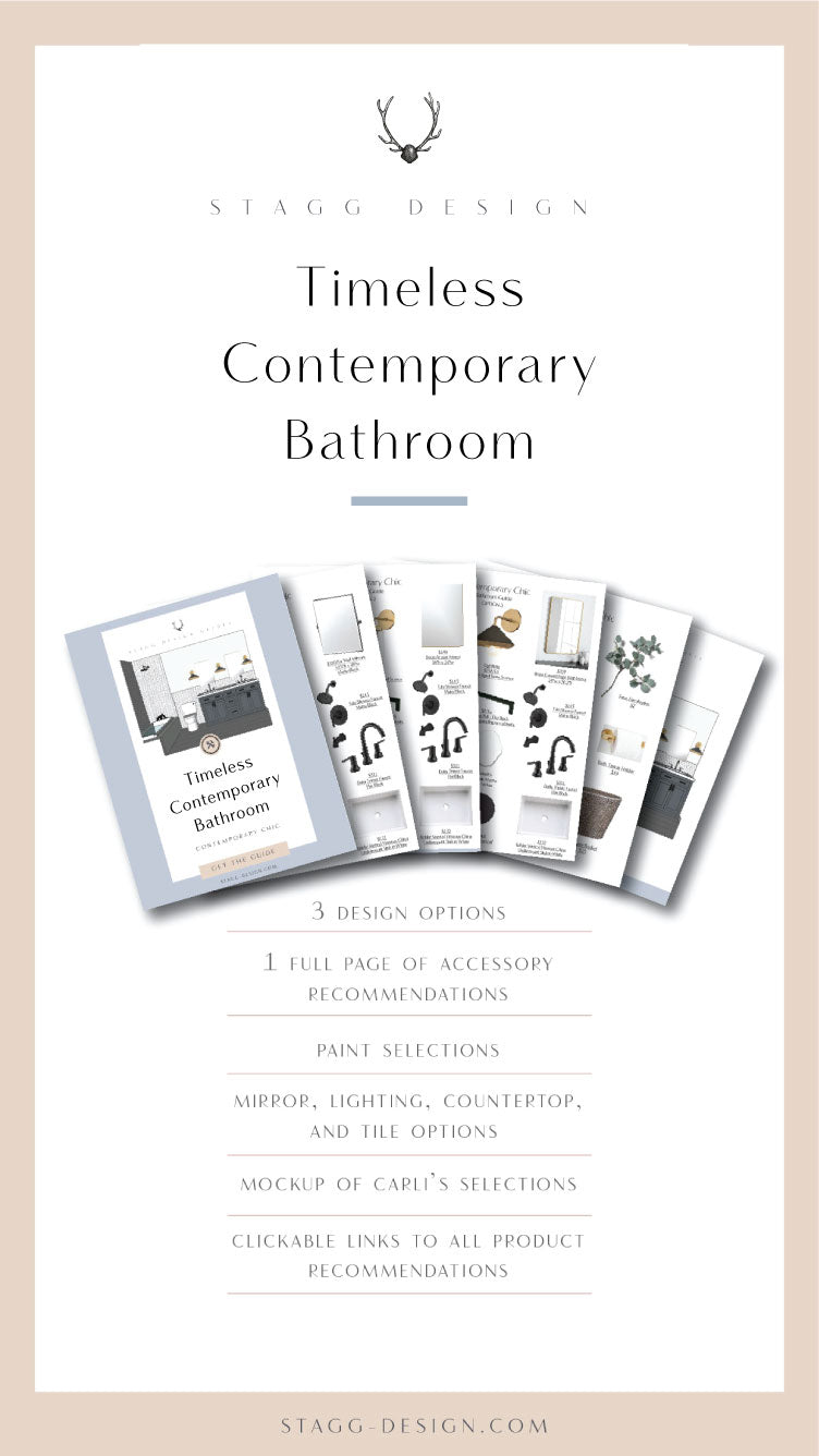 Timeless Contemporary Bathroom - Stagg Design Shop