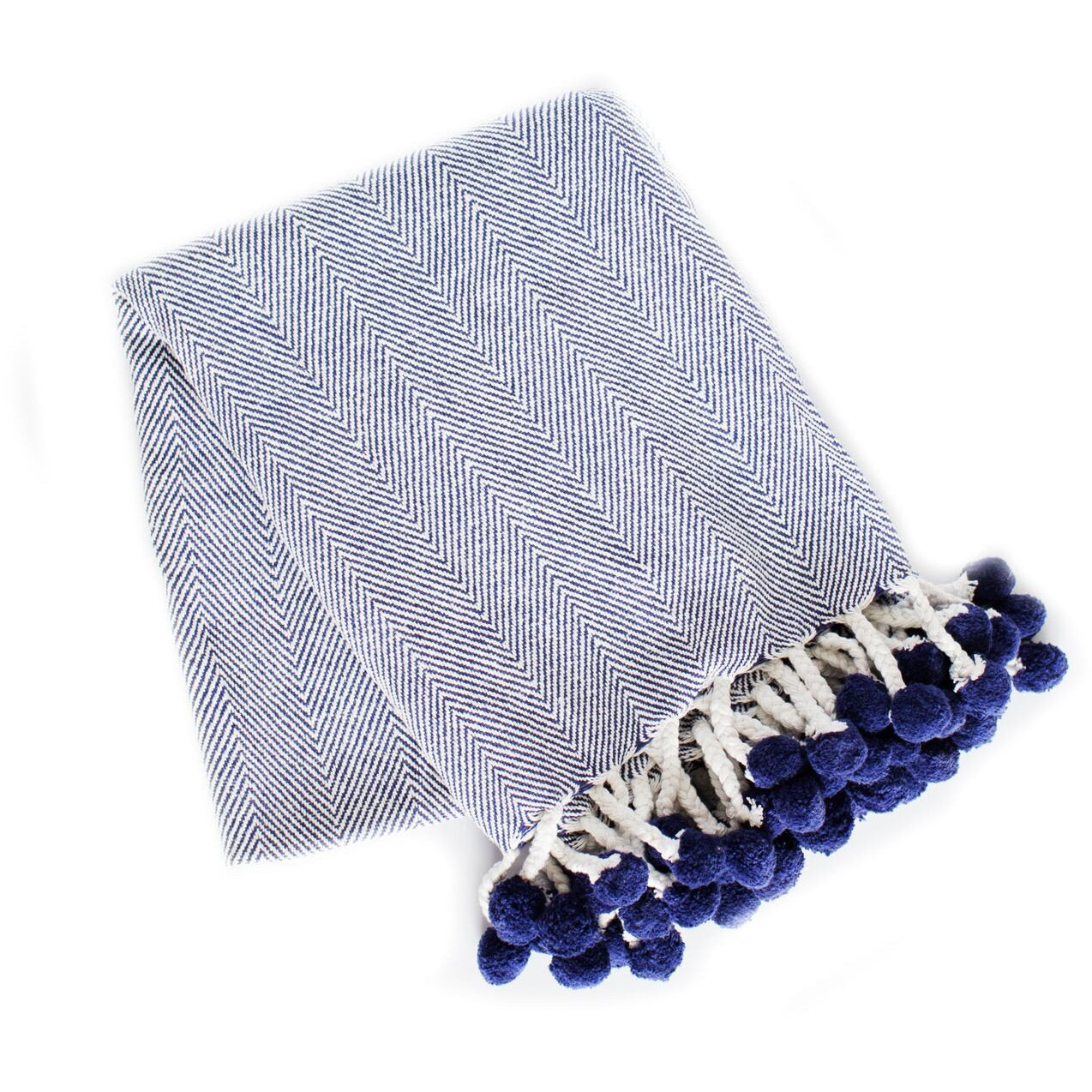 Navy pom discount pom throw