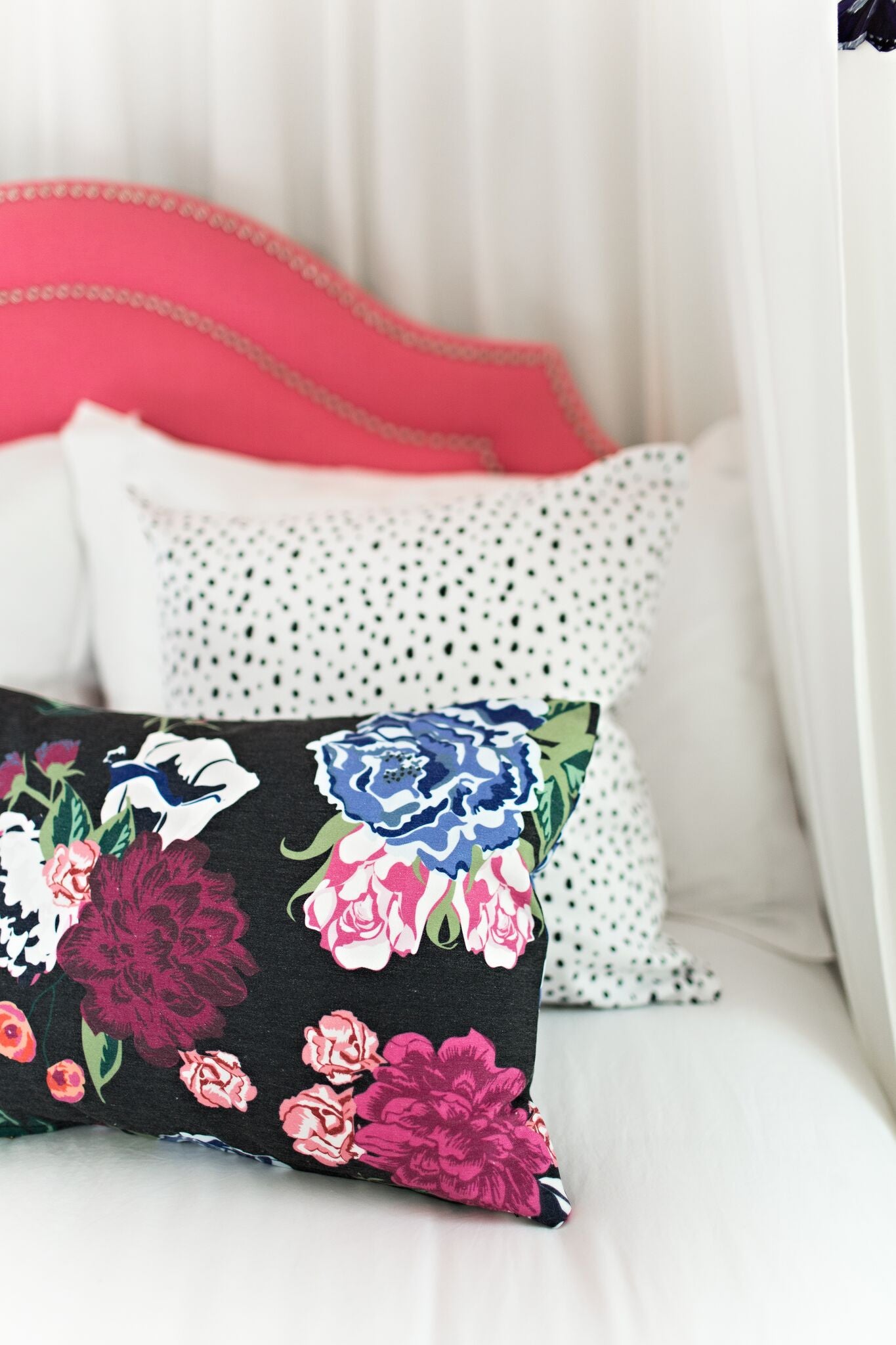 Vivienne Floral Pillow - Berry